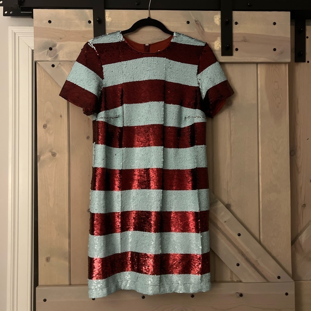 NWT Maeve Short Sleeve Sequin Mini Dress - Picture 2 of 12